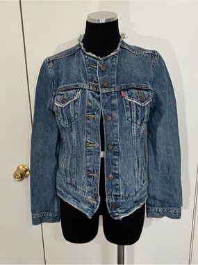 Levi's Distressed Blue Denim Trucker Jacket